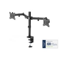 DIGITUS Universal Dual Monitorhalter mit Klemmbefestigung