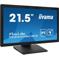 Iiyama ProLite 22” (54.6 cm) Full HD Monitor mit einem PCAP Multi-Touch-Display - IPS Panel - Touch-durch-Glas Technologie und Anti-Fingerprint-Beschichtung - 54,6 cm (21.5") - 1920 x 1080 Pixel - Full HD - 8 ms - Schwarz
