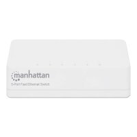 Manhattan 5-Port Fast Ethernet Switch - Kunststoffgehäuse - Desktop-Format - IEEE 802.3az (Energy Efficient Ethernet) - Unmanaged - Fast Ethernet (10/100) - Vollduplex