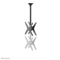 Neomounts FPMA-C340DBLACK Doppel Monitor-/TV-Deckenhalterung 32-75" - H 106-156 cm - 81,3 cm (32") - 190,5 cm (75") - 100 x 100 mm - 400 x 400 mm - Höhenverstellung - Schwarz