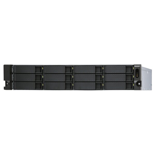 QNAP TL-R1200S-RP - HDD / SSD-Gehäuse - 2.5/3.5" - Serial ATA III - 6 Gbit/s - Hot-Swap - Schwarz - Grau