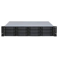 QNAP TL-R1200S-RP - HDD / SSD-Gehäuse - 2.5/3.5" - Serial ATA III - 6 Gbit/s - Hot-Swap - Schwarz - Grau