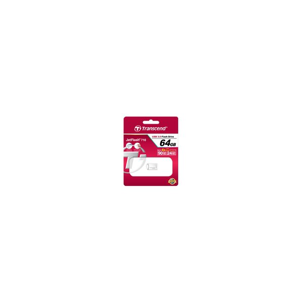 Transcend JetFlash 710S 64GB - 64 GB - USB Typ-A - 3.2 Gen 1 (3.1 Gen 1) - Ohne Deckel - 3,3 g - Silber