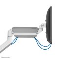 Neomounts DS70PLUS-450WH1 Monitorarm 17-49" - Gasfeder - Topfix - 180°-Stopp - Klemme/Durchführung - 18 kg - 43,2 cm (17") - 124,5 cm (49") - 100 x 100 mm - Weiß