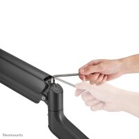 Neomounts DS70PLUS-450BL1 Monitorarm 17-49" - Gasfeder - Topfix - 180°-Stopp - Klemme/Durchführung - 18 kg - 43,2 cm (17") - 124,5 cm (49") - 100 x 100 mm - Schwarz