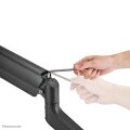 Neomounts DS70PLUS-450BL1 Monitorarm 17-49" - Gasfeder - Topfix - 180°-Stopp - Klemme/Durchführung - 18 kg - 43,2 cm (17") - 124,5 cm (49") - 100 x 100 mm - Schwarz