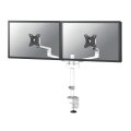 Neomounts DS60-425WH2 Monitorarm 17-27" - platzsparend - Klemme/Durchführung - 43,2 cm (17") - 68,6 cm (27") - 100 x 100 mm - Höhenverstellung - Weiß