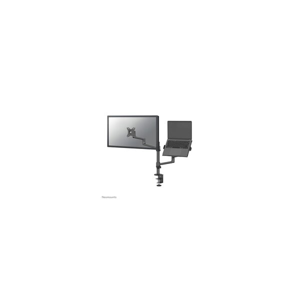 Neomounts DS20-425BL2 Monitorarm mit Laptop-Halterung 17-27" - platzsparend - Laptop- & Monitorarm - Schwarz - Stahl - 43,2 cm (17") - 68,6 cm (27") - 68,6 cm (27")