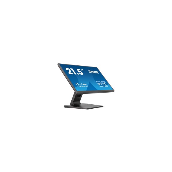 Iiyama ProLite 21.5" (54.5 cm) PCAP 10-Punkt Multi-Touch-Monitor mit Edge-to-Edge Glas Design - IPS-Panel-Technologie und Anti-Fingerprint-Beschichtung - 54,6 cm (21.5") - 1920 x 1080 Pixel - Full HD - LCD - 5 ms - Schwarz