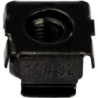 StarTech.com 10-32 Käfigmuttern - 50 Stück - Käfigmutter - Stahl - Schwarz - TAA - REACH - CE - 13 mm - 13 mm