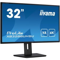 Iiyama ProLite 32" (80cm) Monitor mit VA-Panel-Technologie und 4K-Auflösung - 80 cm (31.5") - 3840 x 2160 Pixel - 4K Ultra HD - LCD - 3 ms - Schwarz