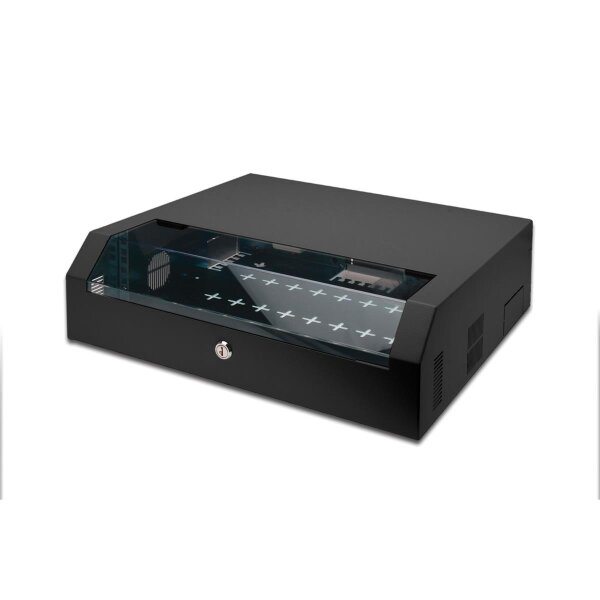 DIGITUS - DN-19-04U-PB-B - Wandgehäuse, SOHO, Slim, 156x5