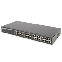 DIGITUS 16-Port Gigabit Ethernet PoE+ Injektor, 802.3at, 250 W
