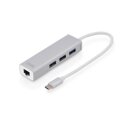 DIGITUS USB Typ C 3-Port Hub + Gigabit Ethernet
