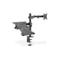 DIGITUS Single Monitorhalterung & Notebookhalterung, 1x32", 2x 9 kg