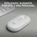 Logitech 910-007013 - Beidhändig - Optisch - RF Wireless + Bluetooth - 4000 DPI - Weiß