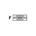 Datalogic RS-232 PWR - 9P - Female - Coiled - 3.6 m - Weiblich/Weiblich - 3,6 m