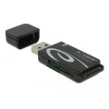 Delock Mini USB 2.0 Card Reader mit SD und Micro SD Slot - MMC - MMC Mobile - MMC+ - MMCmicro - MicroSD (TransFlash) - MicroSDHC - MicroSDXC - MiniSD - RS-MMC - SD,... - Schwarz - 480 Mbit/s - USB 2.0 - 22 mm - 60 mm