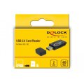 Delock Mini USB 2.0 Card Reader mit SD und Micro SD Slot - MMC - MMC Mobile - MMC+ - MMCmicro - MicroSD (TransFlash) - MicroSDHC - MicroSDXC - MiniSD - RS-MMC - SD,... - Schwarz - 480 Mbit/s - USB 2.0 - 22 mm - 60 mm