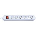 Bachmann SMART 6x Schuko H05VV-F 3G 1.50mm² 16A/3680W 5m - 5 m - Kunststoff - Weiß - 6 AC-Ausgänge - 3680 W - 16 A