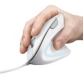 Trust VERTO ERGO Maus Kabelgebunden Optisch Weiß 6 Tasten 1600 dpi