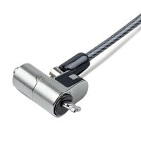 StarTech.com NANOK-LAPTOP-LOCK - 2 m - Nano - 2 Schlüssel - Kunststoff - Stahl - Zink - Schwarz - Silber