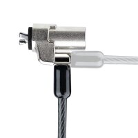 StarTech.com NBLWK-LAPTOP-LOCK - 2 m - Edel - 2 Schlüssel - Kunststoff - Stahl - Schwarz - Silber