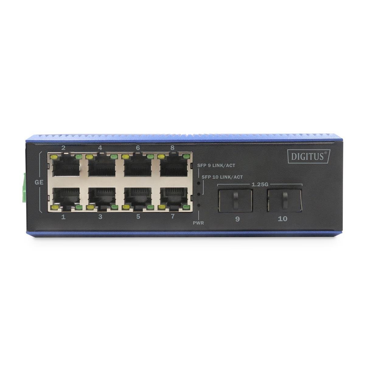 DIGITUS - DN-651151 - Indus. GB PoE Switch 10P 2xSFP
