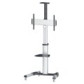 IC Intracom Universal Multimedia TV-Ständer auf Rollen - Für Bildschirme von 37" bis 70"* und bis zu 50 kg - -12 ~ 5Â° neigbar - 90Â° schwenkbar - Kamerahalterung und AV-Fachboden abnehmbar - schwarz/silber - 50 kg - 94 cm (37") - 177,8 cm (70") - 600 x 4