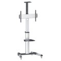 IC Intracom Universal Multimedia TV-Ständer auf Rollen - Für Bildschirme von 37" bis 70"* und bis zu 50 kg - -12 ~ 5Â° neigbar - 90Â° schwenkbar - Kamerahalterung und AV-Fachboden abnehmbar - schwarz/silber - 50 kg - 94 cm (37") - 177,8 cm (70") - 600 x 4