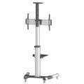 IC Intracom Universal Multimedia TV-Ständer auf Rollen - Für Bildschirme von 37" bis 70"* und bis zu 50 kg - -12 ~ 5Â° neigbar - 90Â° schwenkbar - Kamerahalterung und AV-Fachboden abnehmbar - schwarz/silber - 50 kg - 94 cm (37") - 177,8 cm (70") - 600 x 4