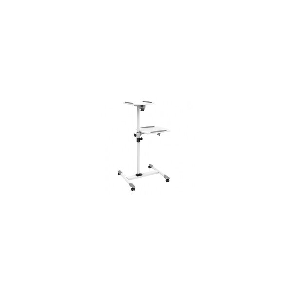 Techly Flexible Universal Trolleys für Notebook / Beamer, 85-110 cm, weiß