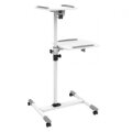 Techly Flexible Universal Trolleys für Notebook / Beamer, 85-110 cm, weiß