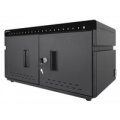 IC Intracom 20-Port Ladeschrank 360 W - 20 USB-C PD-Ports - geräumige Fächer für Handys und Tablets - 360 W gesamt - bis zu 3 A/18 W pro Port - abschließbare Doppeltür - Überspannungsschutz - leiser Lüfter - Metallgehäuse - schwarz - Schrank zur Verwaltun