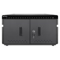 IC Intracom 20-Port Ladeschrank 360 W - 20 USB-C PD-Ports - geräumige Fächer für Handys und Tablets - 360 W gesamt - bis zu 3 A/18 W pro Port - abschließbare Doppeltür - Überspannungsschutz - leiser Lüfter - Metallgehäuse - schwarz - Schrank zur Verwaltun