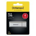 Intenso Alu Line - 4 GB - USB Typ-A - 2.0 - 28 MB/s - Kappe - Silber