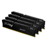 Kingston FURY Beast 128 GB 5600 MT/s DDR5 CL40 DIMM (4er-Kit) Black XMP - 128 GB - 4 x 32 GB - DDR5 - 288-pin DIMM - Schwarz