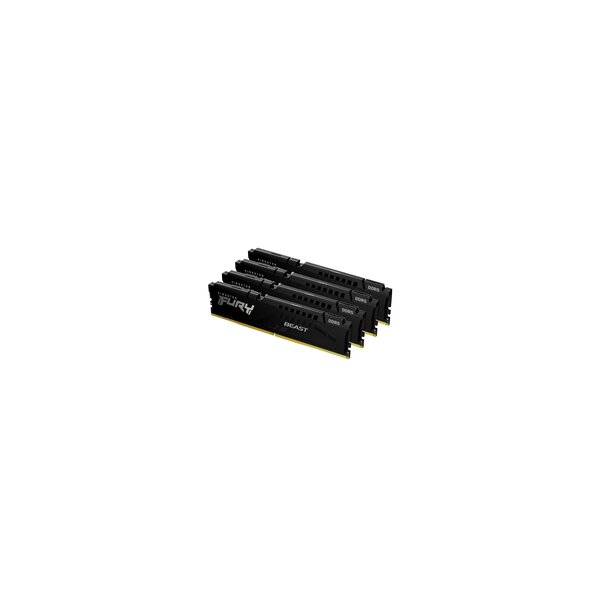 Kingston FURY Beast 128 GB 5600 MT/s DDR5 CL40 DIMM (4er-Kit) Black XMP - 128 GB - 4 x 32 GB - DDR5 - 288-pin DIMM - Schwarz