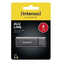 Intenso Alu Line - 4 GB - USB Typ-A - 2.0 - 28 MB/s - Kappe - Anthrazit
