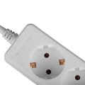 Lindy 73100 Innenraum 3AC outlet(s) Weiß Verlängerungskabel