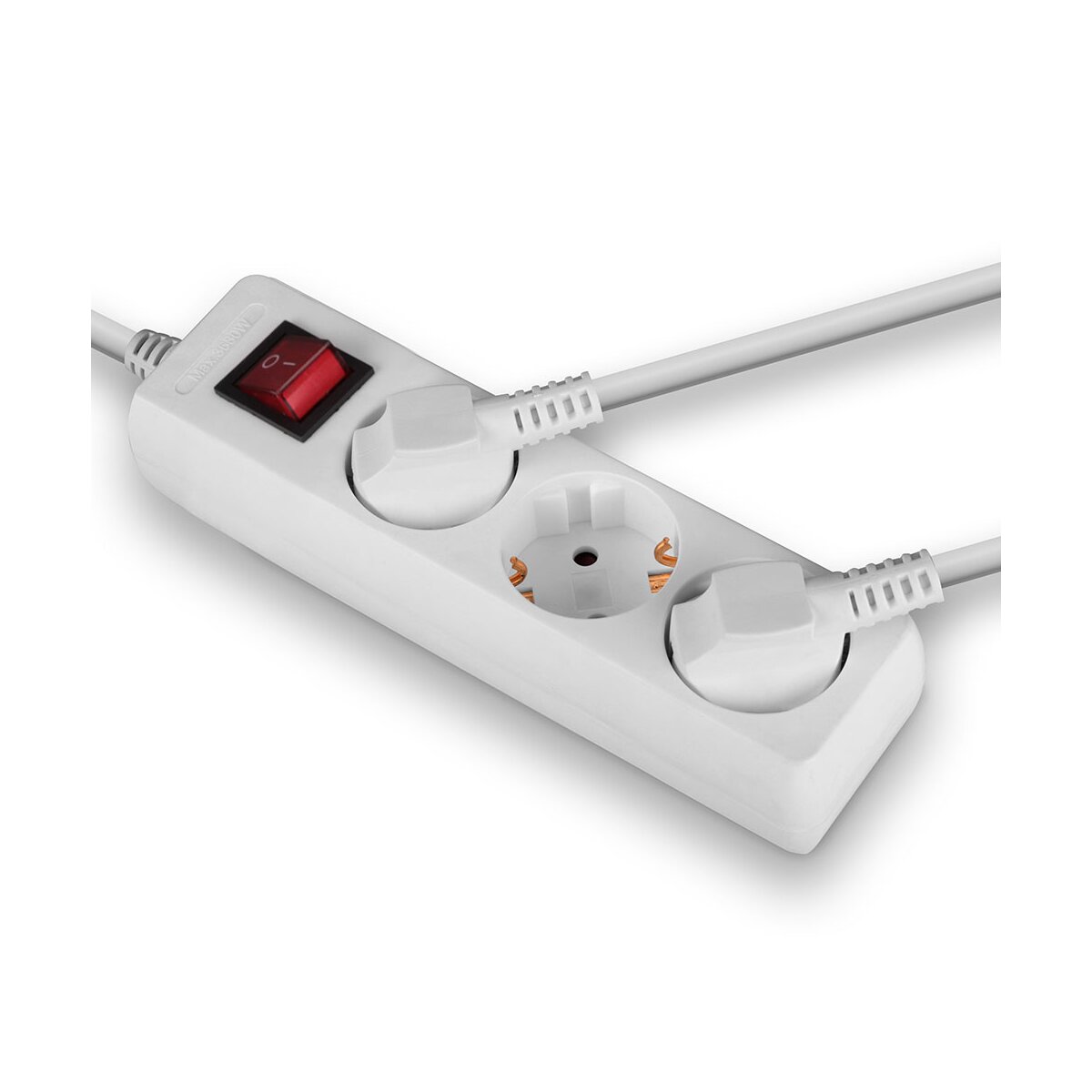 Lindy 73101 Innenraum 3AC outlet(s) Weiß Verlängerungskabel