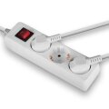 Lindy 73101 Innenraum 3AC outlet(s) Weiß Verlängerungskabel