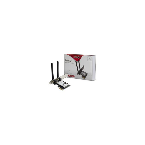 Inter-Tech DMG-31 - Eingebaut - Kabellos - PCI Express - WLAN - Wi-Fi 4 (802.11n) - 300 Mbit/s