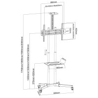 Techly ICA-TR216T - 94 cm (37 Zoll) - 177,8 cm (70 Zoll)...