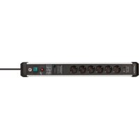 Brennenstuhl 1391010620 Steckdosenleiste mit Schalter Silber-Schwarz Schutzkontakt 1 St.
