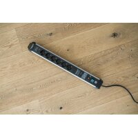 Brennenstuhl 1391010620 Steckdosenleiste mit Schalter Silber-Schwarz Schutzkontakt 1 St.