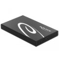 Delock Externes Gehäuse für 2.5? SATA HDD / SSD mit SuperSpeed USB 10 Gbps (USB 3.1 Gen 2) - HDD / SSD-Gehäuse - 2.5" - Serial ATA III - 6 Gbit/s - Hot-Swap - Schwarz - Weiß