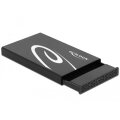 Delock Externes Gehäuse für 2.5? SATA HDD / SSD mit SuperSpeed USB 10 Gbps (USB 3.1 Gen 2) - HDD / SSD-Gehäuse - 2.5" - Serial ATA III - 6 Gbit/s - Hot-Swap - Schwarz - Weiß