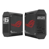 ASUS ROG Rapture GT6 (B-2-PK) - Schwarz - Intern - Mesh-Router - Leistung - 538,8 m² - Tri-Band (2,4 GHz / 5 GHz / 5 GHz)