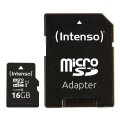 Intenso 3424470 - 16 GB - MicroSD - Klasse 10 - UHS-I - Class 1 (U1) - Schockresistent - Temperaturbeständig - Wasserdicht - Röntgensicher